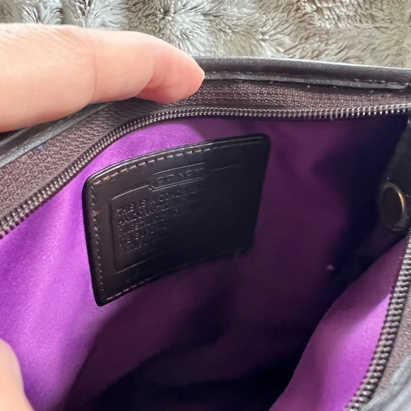 Coach Dark Brown Cross-Body Purse - Picture 4 of 6